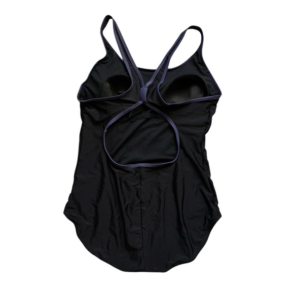 Speedo Women’s One Piece Swimsuit Blue Black Crossback Size XXL - Picture 2 of 10